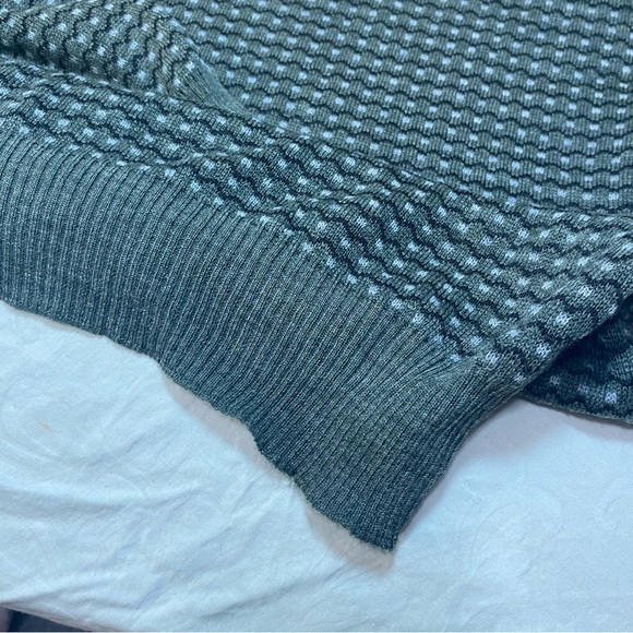 Vintage Made in Italy Maglieria Diclem Virgin Wool Blend V Neck Sweater Green - Picture 9 of 11